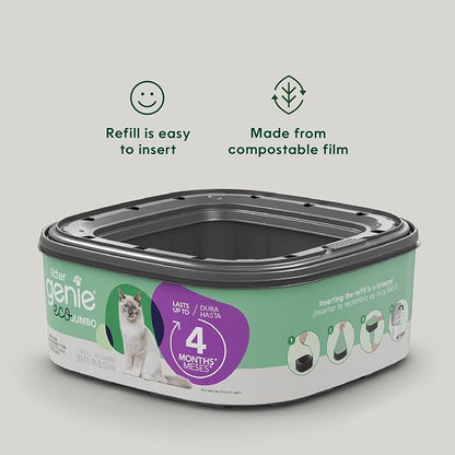 Litter Genie Eco Refills | Compostable Cat Litter Bags Jumbo 2-pack | Up to 4 - Image 9