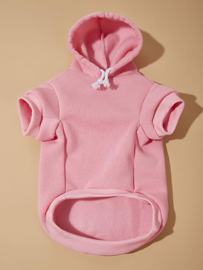 QWINEE Basic Dog Hoodie Sweatshirt Puppy Sweater Warm Cat Costumes Pet Clothes - Image 6
