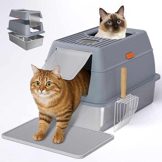Stainless Steel Litter Box by Unknown