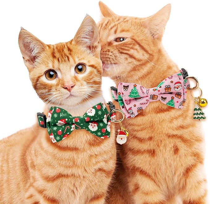 2 Pack Christmas Cotton Cat Collar - Image 6