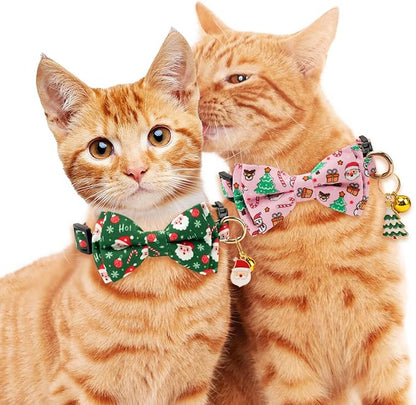 2 Pack Christmas Cotton Cat Collar - Image 6