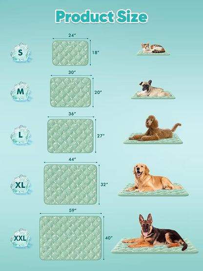 Rywell Dog Cooling Mat 2.0, Nature Green, Long-Lasting Cool - Image 7