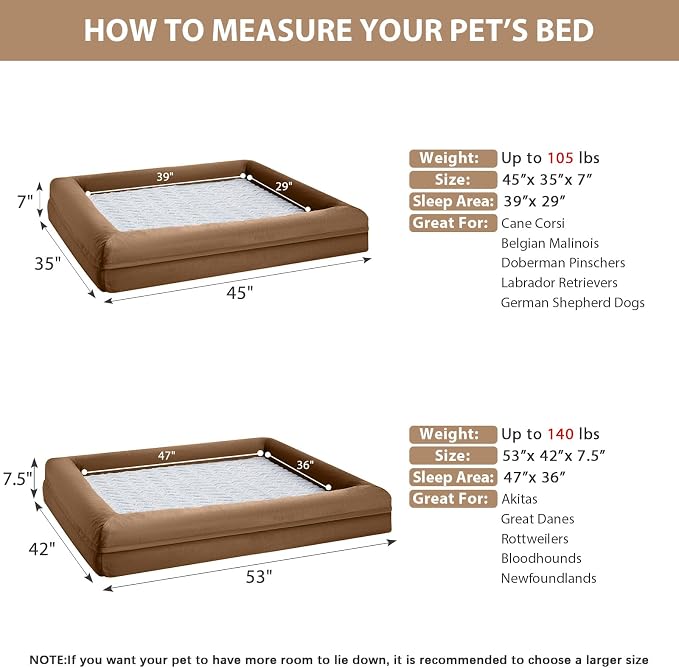 WNPETHOME XXL Extra Large Dog Bed, Washable Dog Couch - Image 3
