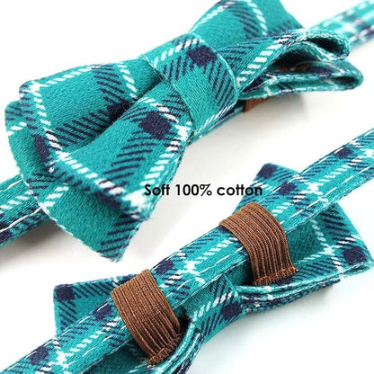 Cat Collar Breakaway with Bell and Bow Tie, Plaid Design Adjustable Safety - Image 5