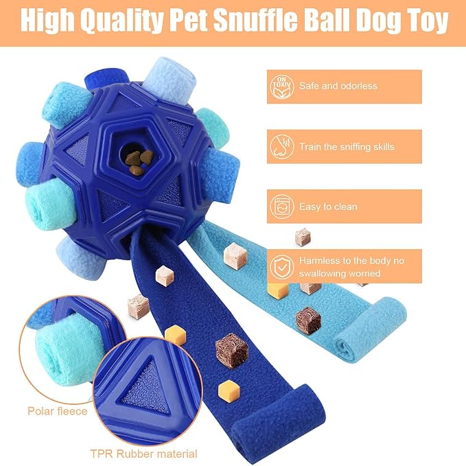 Dog Snuffle Ball-Interactive Puzzle Dog Toys Encourage Natural Foraging Skills - Image 2