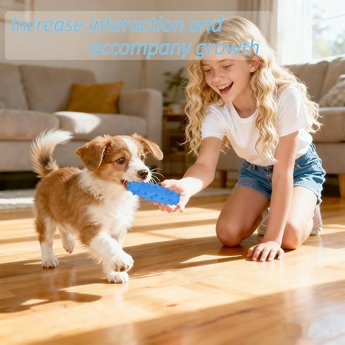 2 Pack Dog Toys for Aggressive Chewers, Tough Puppy Chew Toys Teething Bone for - Image 5