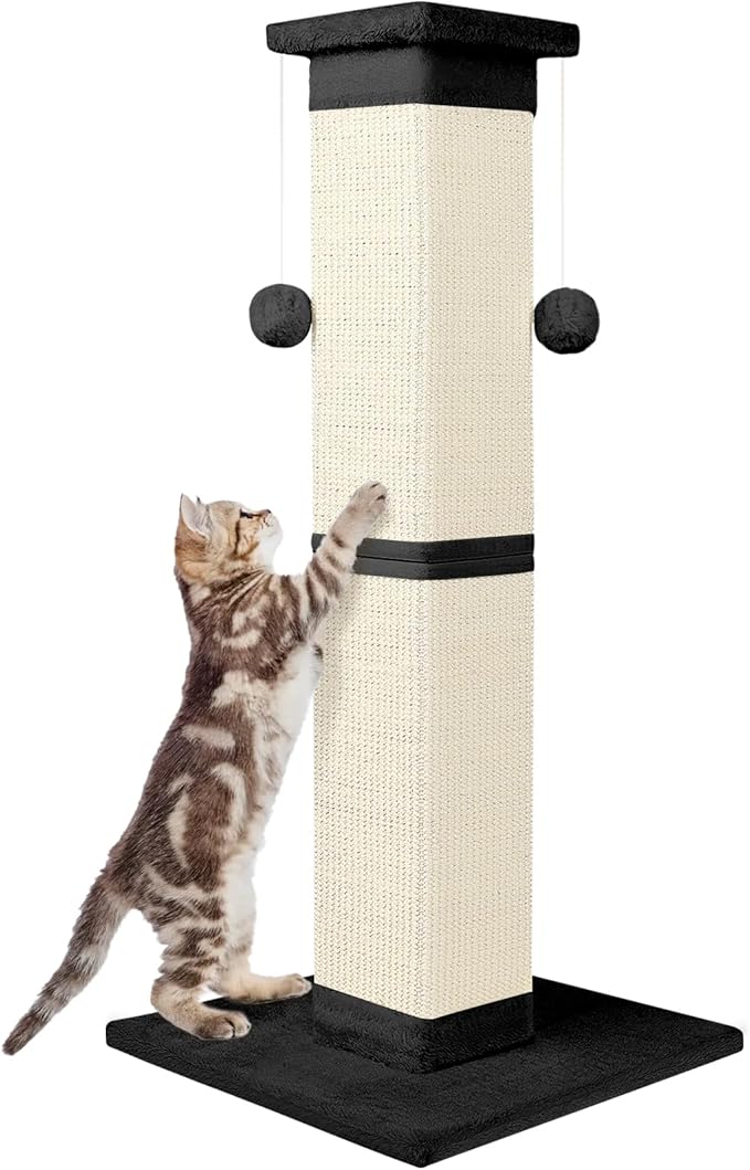 Cat Scratching Post 33 Inch Nature Sisal Cat Scratch Post by SOCATER