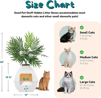 Good Pet Stuff Hidden Litter Box Planter, Decorative Cat Litter Enclosure - Image 8