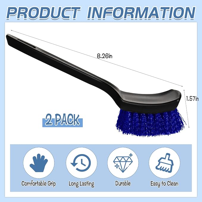2 Pcs Brush for Bird Baths Blue Hard Bristle Cleaning Brush - Image 2