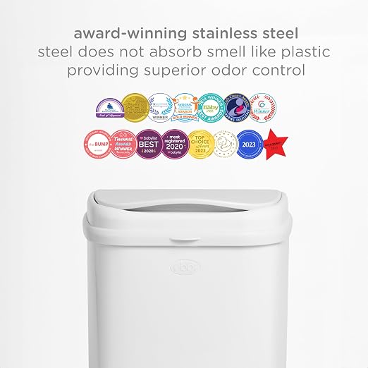 Ubbi Stainless Steel Venti Diaper Pail, Odor Locking, No Special Bag Required - Image 6