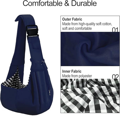 PETLOFT Reversible Dog Cat Sling Carrier, Small Dog Carrier, Adjustable Dog - Image 3