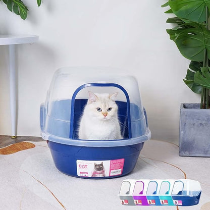 petphabet Covered Litter Box, Jumbo Hooded Cat Litter Box Holds Up to Two Small - Image 6