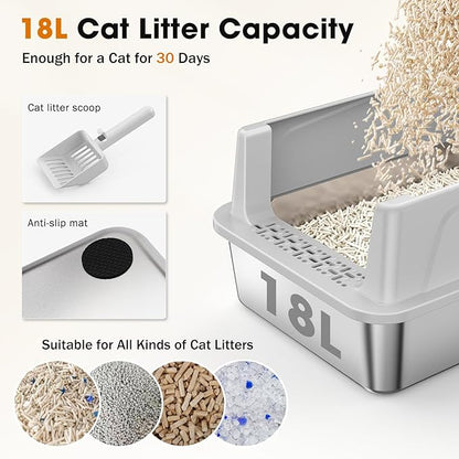 2PACK Stainless Steel Cat Litter Box - Image 3
