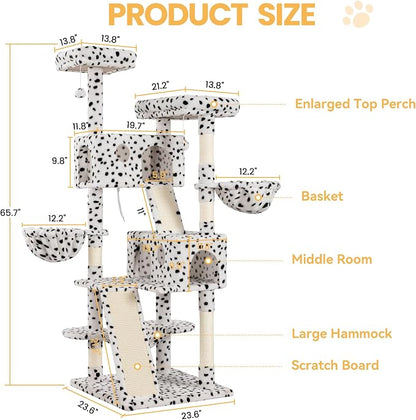 WEEWAY Cat Tree Tower for Indoor Cats, Stand House Condo Cave, Sisal Scratching - Image 2