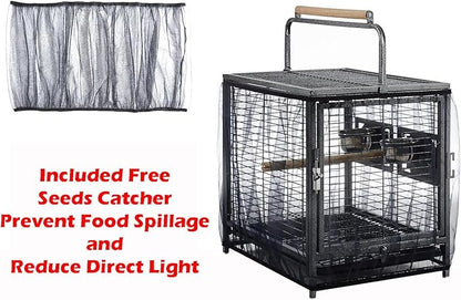 Portable and Durable Heavy Duty Travel Vet Bird Parrot Carrier Play Stand Perch - Image 3