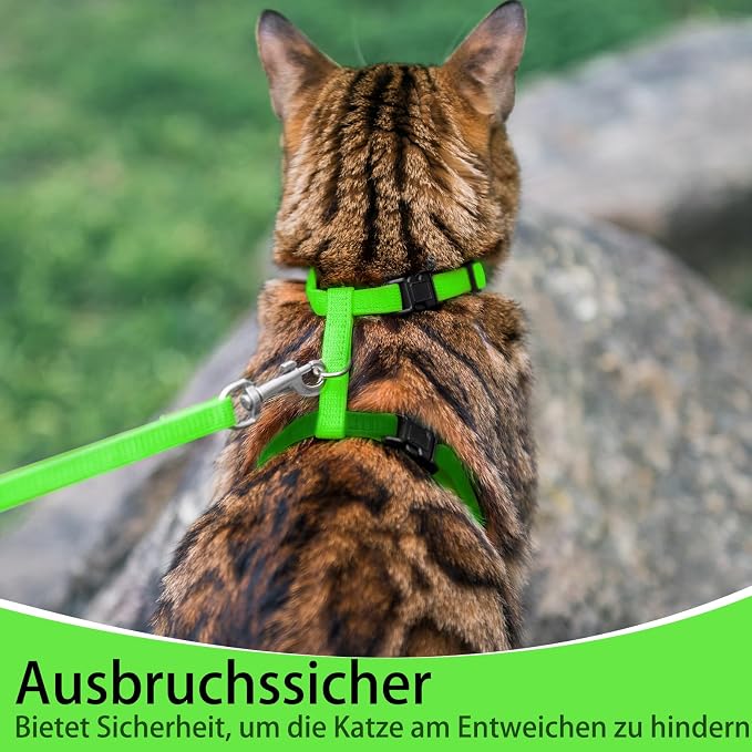 PUPTECK Adjustable Cat Harness and Leash Set Escape Proof Kitten Strap Collar - Image 6