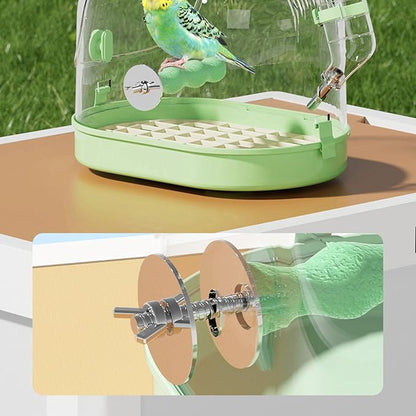 Easy to Carry Bird Cage with Watering Bottle High Ventilated Carriers Travel - Image 9