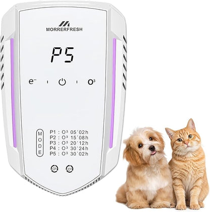 Ozone Odor Eliminator for Strong Odor 99% Cat Litter Deodorizer Dog Poof Odor by Morrerfresh