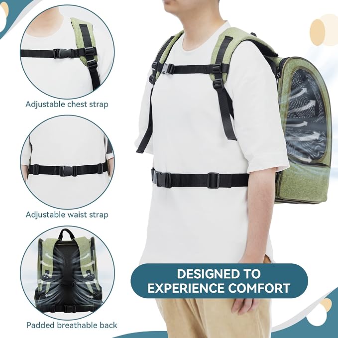 Petsfit Cat Backpack Carrier, Dog Carrier Backpacks Expandable - Image 4