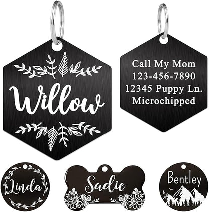 Ultra Joys Stainless Steel Pet ID Tag Dog Name Tags Personalized Front and Back - Image 3