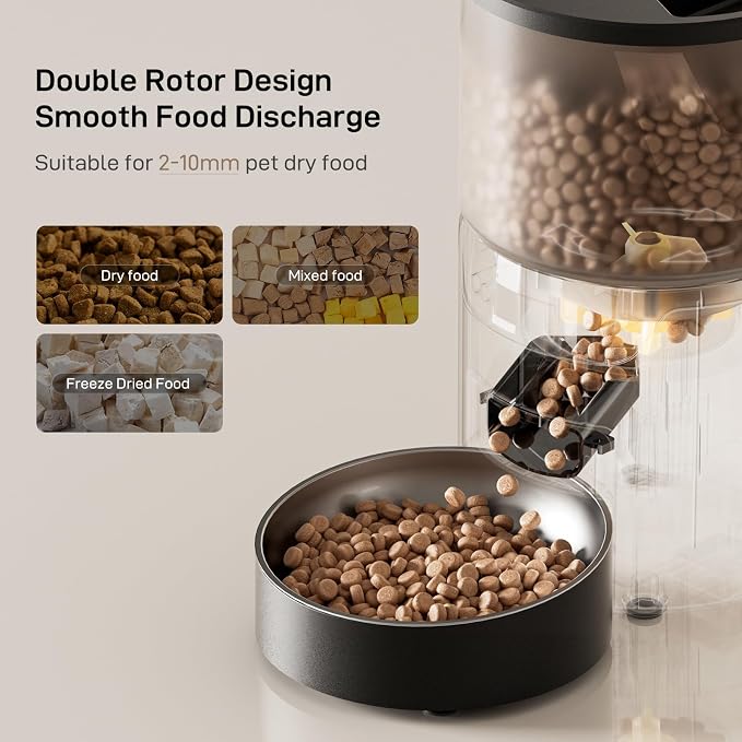 Automatic Cat Feeder and Water Fountain: 3L Timed Precise Cats Food Dispenser& - Image 7