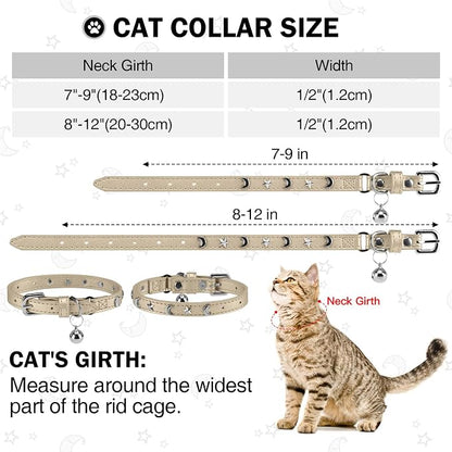 Leather Cat Collars for Boy Girl Cats - Image 3