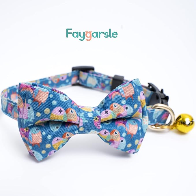 Faygarsle 2 Pack Cotton Designer Breakaway Cats Collar - Image 5