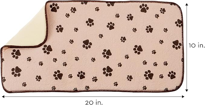 Kitchen Basics Microfiber Pet Bowl Feeding Mat, Anti-Skid and Absorbent - Image 3