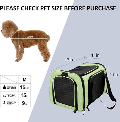 Henkelion Pet Carrier for Small Medium Cats Dogs Puppies up to 15 Lbs, Airline - Image 8