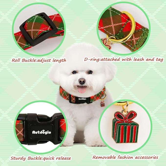 Medium Christmas Dog Collar, Adjustable Dog Christmas Collars, Cute Dog Collars - Image 3