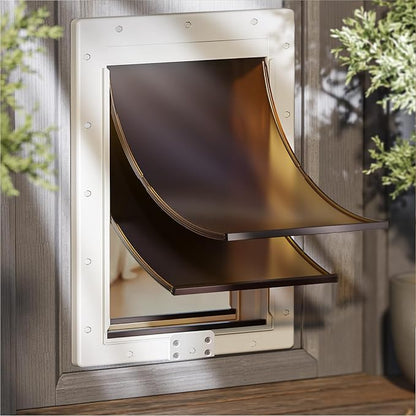 XL Dog Door for Door, Never Rust Plastic Extra Large Doggy Door for Interior by PETCOMING