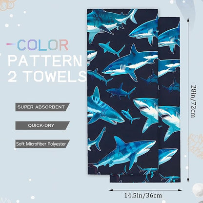 Cute Shark Hand Towels - Image 2