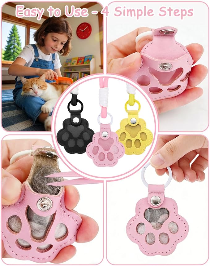 Paw Dog Hair Keychain - Image 3