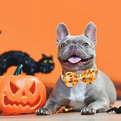 Halloween Dog Collar, Pet Collar Bow Fall Puppy Collar Girl Boy Holiday Collars - Image 5