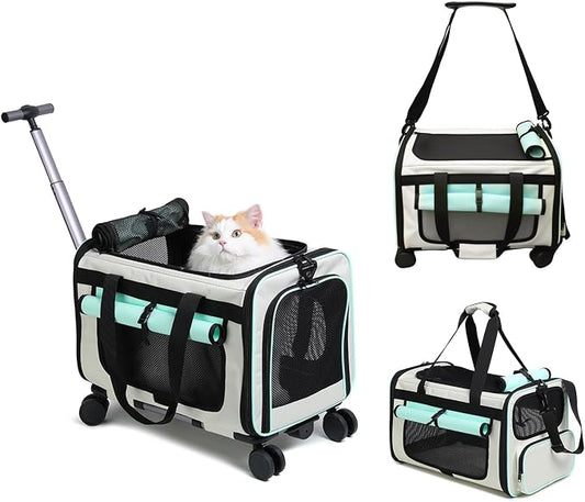 Expandable Pet Carrier with Wheels by Unknown