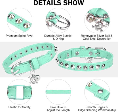 Leather Cat Collars for Boy Girl Cats - Image 2