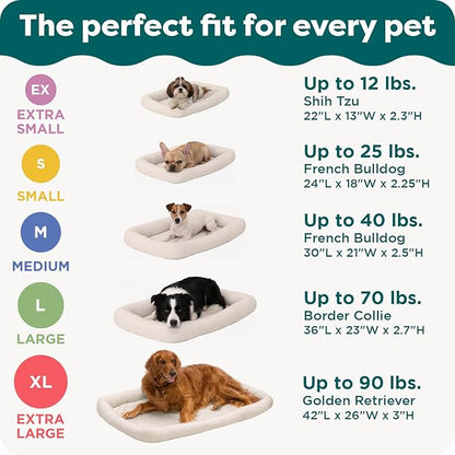 FurHaven Dog Bed for Extra Small Dogs & Cats, Bolster Crate Pad - Image 6