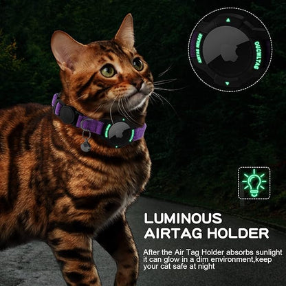 Luminous AirTag Cat Collar Breakaway, OUCWLTAG GPS Cat Collar - Image 4