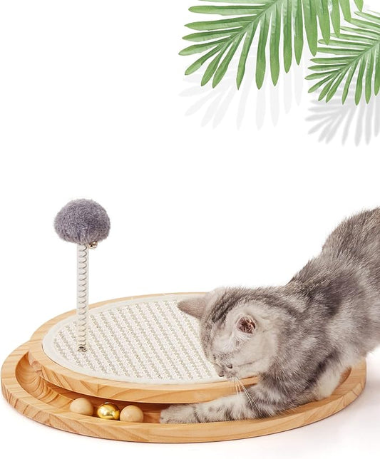 Cat Scratcher, Cat Natural Sisal Scratching Pad, Kitten Interactive Toy by LMUGOOS
