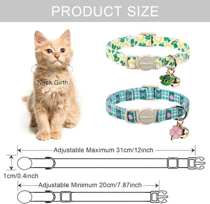 ARING PET 2 Pack St Patrick's Day Cat Collar, Breakaway Kitten Small Cute Green - Image 6