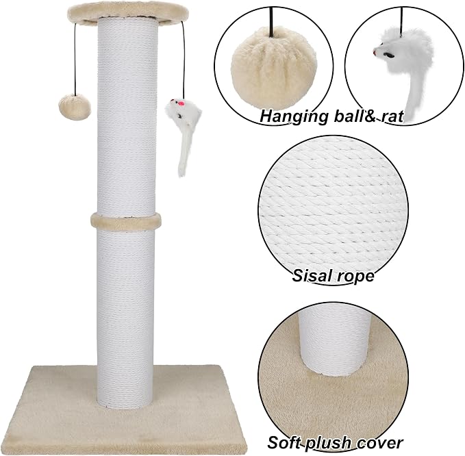 Cat Scratching Post 34 Inches Heavy Duty and Thicker Cat Scratching Post Sisal - Image 5