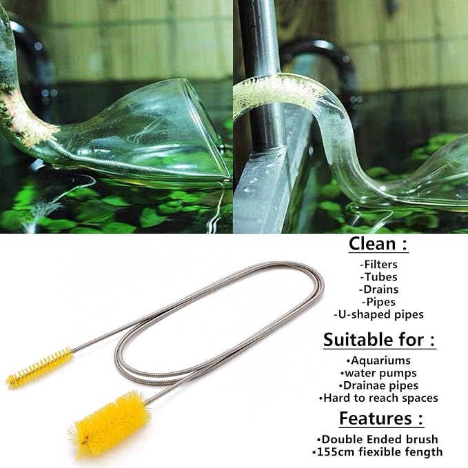 Flexible Drain Brush, Nylon Cleaner Double Ended Elastic Hose Pipe 67-inch and - Image 5