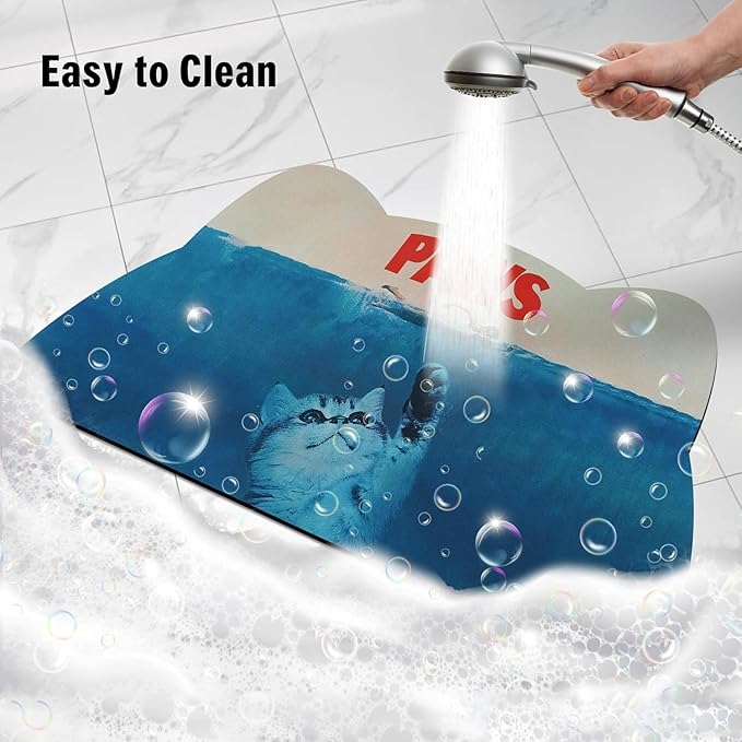 Cat Food Mat - Pet Feeding Mat for Floor, Waterproof, Super Absorbent, Dog - Image 7