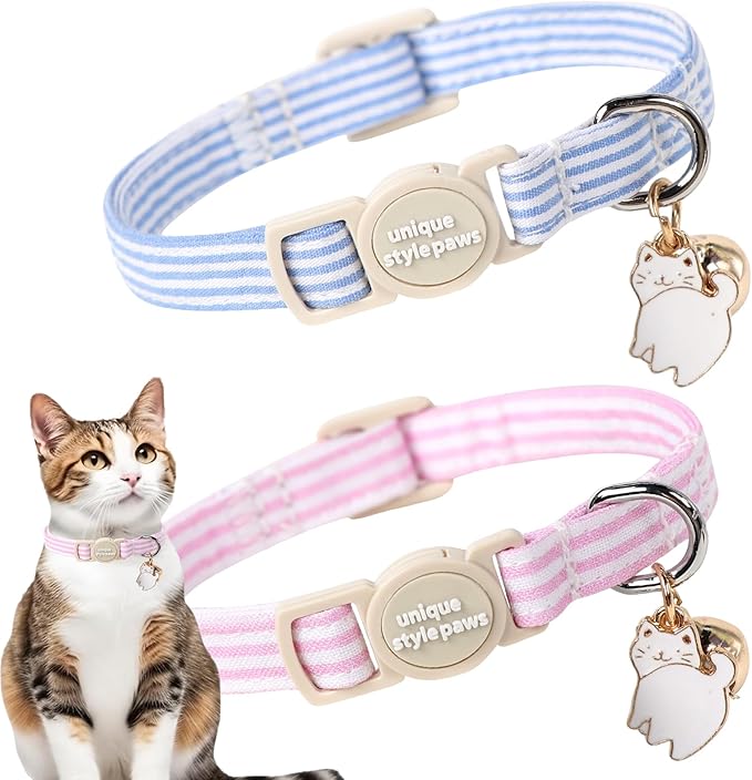 Unique style paws 2 Pack Spring Summer Kitten Collar Breakaway by Uniquestylepaws