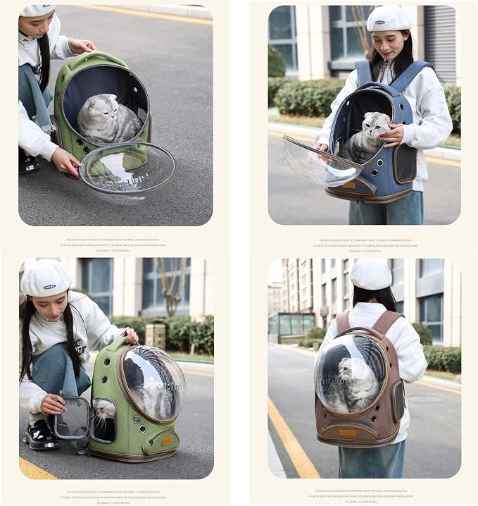 Cat Backpack Carrier, Breathable Cat Carrier Large Space Bubble Pet Backpack - Image 6