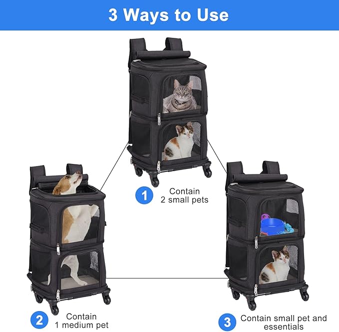 Double Pet Carrier Backpack - Image 2