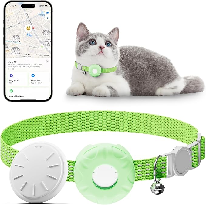 Cat Tracker, Pet Tracker for Cats, Cat GPS Tracker Collar by HONGTOPH