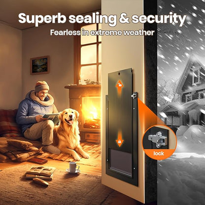Dog Door for Wall, All Aluminum Large Doggy Door Doggie door, Pet Door Easy to - Image 5