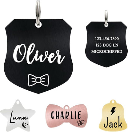 Ultra Joys Cat ID Tag Personalized Pet Tags, Durable Stainless Steel Small Pet by UltraJoys