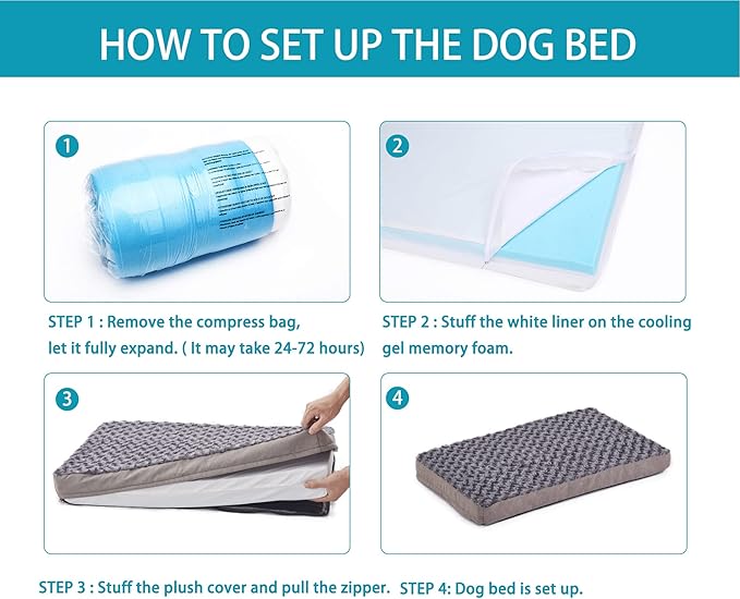 Orthopedic Memory Foam Dog Bed, Cooling Dog Beds - Image 6